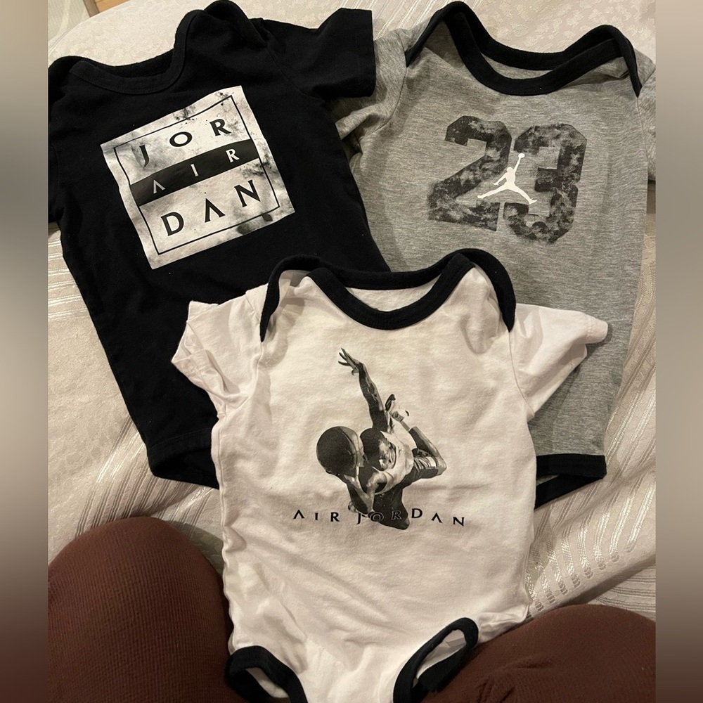 Jordan short sleeve onesie